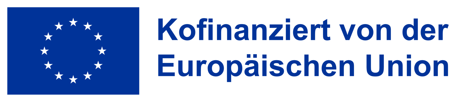 Logo EU mit Schriftzug "kofinanziert von der EU"